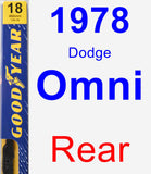 Rear Wiper Blade for 1978 Dodge Omni - Premium