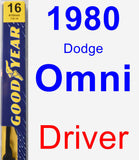 Driver Wiper Blade for 1980 Dodge Omni - Premium