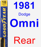 Rear Wiper Blade for 1981 Dodge Omni - Premium