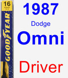 Driver Wiper Blade for 1987 Dodge Omni - Premium