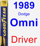 Driver Wiper Blade for 1989 Dodge Omni - Premium