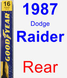 Rear Wiper Blade for 1987 Dodge Raider - Premium