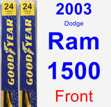 Front Wiper Blade Pack for 2003 Dodge Ram 1500 - Premium