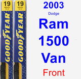 Front Wiper Blade Pack for 2003 Dodge Ram 1500 Van - Premium