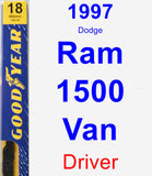 Driver Wiper Blade for 1997 Dodge Ram 1500 Van - Premium