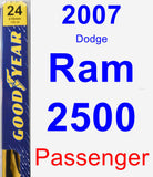 Passenger Wiper Blade for 2007 Dodge Ram 2500 - Premium