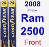 Front Wiper Blade Pack for 2008 Dodge Ram 2500 - Premium