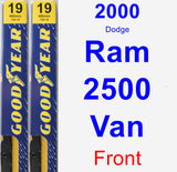 Front Wiper Blade Pack for 2000 Dodge Ram 2500 Van - Premium