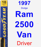 Driver Wiper Blade for 1997 Dodge Ram 2500 Van - Premium