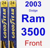 Front Wiper Blade Pack for 2003 Dodge Ram 3500 - Premium