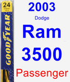 Passenger Wiper Blade for 2003 Dodge Ram 3500 - Premium
