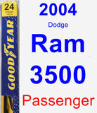 Passenger Wiper Blade for 2004 Dodge Ram 3500 - Premium
