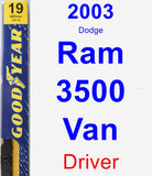 Driver Wiper Blade for 2003 Dodge Ram 3500 Van - Premium