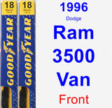 Front Wiper Blade Pack for 1996 Dodge Ram 3500 Van - Premium