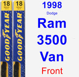 Front Wiper Blade Pack for 1998 Dodge Ram 3500 Van - Premium