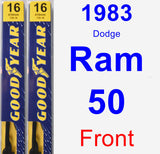 Front Wiper Blade Pack for 1983 Dodge Ram 50 - Premium