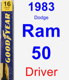 Driver Wiper Blade for 1983 Dodge Ram 50 - Premium