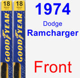 Front Wiper Blade Pack for 1974 Dodge Ramcharger - Premium