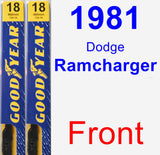 Front Wiper Blade Pack for 1981 Dodge Ramcharger - Premium