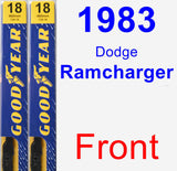 Front Wiper Blade Pack for 1983 Dodge Ramcharger - Premium