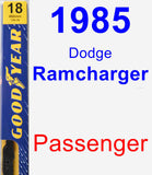 Passenger Wiper Blade for 1985 Dodge Ramcharger - Premium