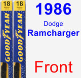 Front Wiper Blade Pack for 1986 Dodge Ramcharger - Premium