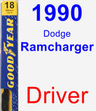 Driver Wiper Blade for 1990 Dodge Ramcharger - Premium