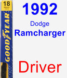 Driver Wiper Blade for 1992 Dodge Ramcharger - Premium