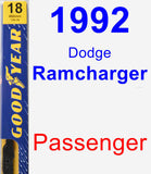 Passenger Wiper Blade for 1992 Dodge Ramcharger - Premium