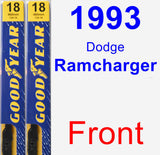 Front Wiper Blade Pack for 1993 Dodge Ramcharger - Premium