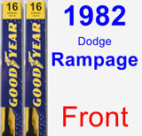 Front Wiper Blade Pack for 1982 Dodge Rampage - Premium