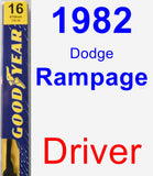 Driver Wiper Blade for 1982 Dodge Rampage - Premium