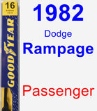 Passenger Wiper Blade for 1982 Dodge Rampage - Premium