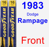Front Wiper Blade Pack for 1983 Dodge Rampage - Premium