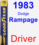 Driver Wiper Blade for 1983 Dodge Rampage - Premium