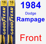 Front Wiper Blade Pack for 1984 Dodge Rampage - Premium