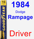 Driver Wiper Blade for 1984 Dodge Rampage - Premium