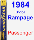 Passenger Wiper Blade for 1984 Dodge Rampage - Premium