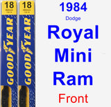 Front Wiper Blade Pack for 1984 Dodge Royal Mini Ram - Premium