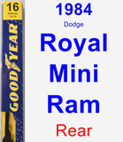 Rear Wiper Blade for 1984 Dodge Royal Mini Ram - Premium
