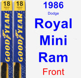 Front Wiper Blade Pack for 1986 Dodge Royal Mini Ram - Premium