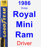 Driver Wiper Blade for 1986 Dodge Royal Mini Ram - Premium