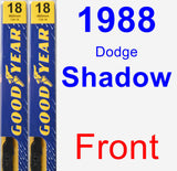 Front Wiper Blade Pack for 1988 Dodge Shadow - Premium