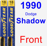 Front Wiper Blade Pack for 1990 Dodge Shadow - Premium