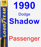 Passenger Wiper Blade for 1990 Dodge Shadow - Premium
