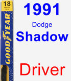 Driver Wiper Blade for 1991 Dodge Shadow - Premium
