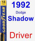 Driver Wiper Blade for 1992 Dodge Shadow - Premium