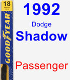 Passenger Wiper Blade for 1992 Dodge Shadow - Premium