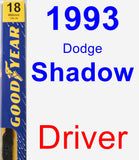 Driver Wiper Blade for 1993 Dodge Shadow - Premium