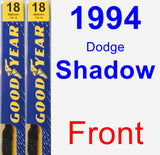 Front Wiper Blade Pack for 1994 Dodge Shadow - Premium